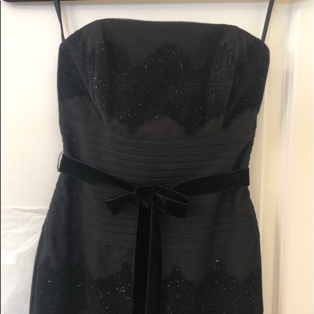 NWOT WHBM Strapless Black Sheath Dress with Sparkle-  Truly Stunning!